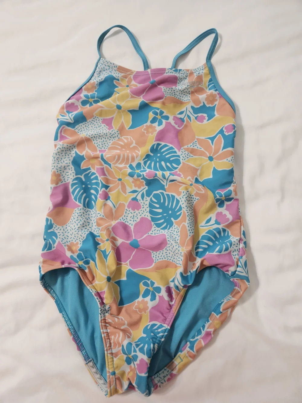 3 Speedo Girls'  One-Piece Swimsuits and Justice Swim Cover Shorts